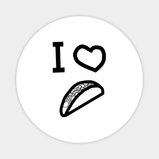 I Heart Tacos Outline Magnet